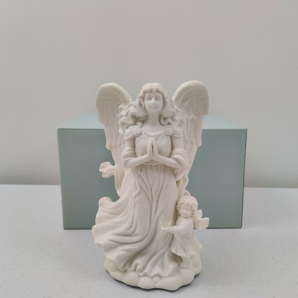 Ceramic Angel of Hope PartyLite Taper Candle Holder P7638